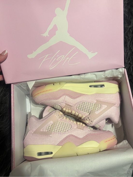 Nike Shoes - Nike Air Jordan 4 Retro Pink and Cream Women's Shoe